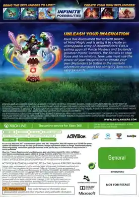 Skylanders Imaginators (USA) box cover back